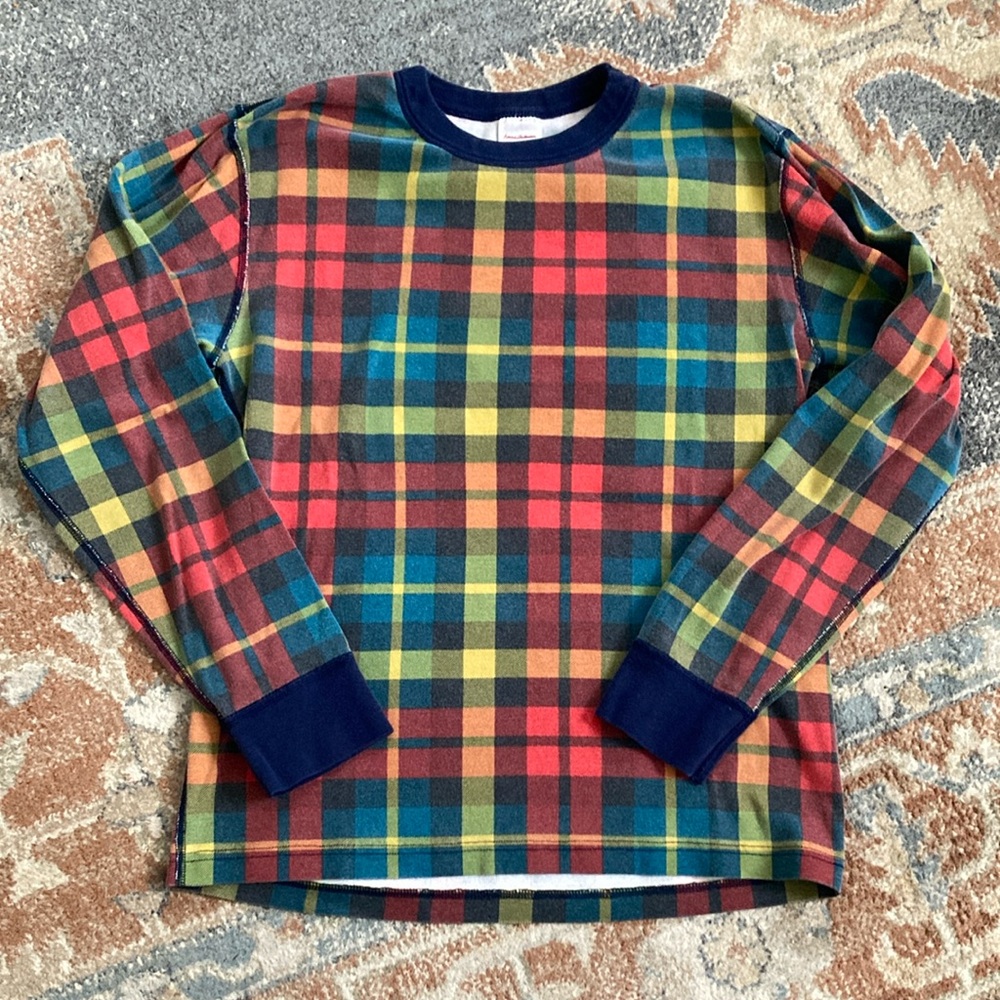 Hanna Andersson plaid pajama top size medium